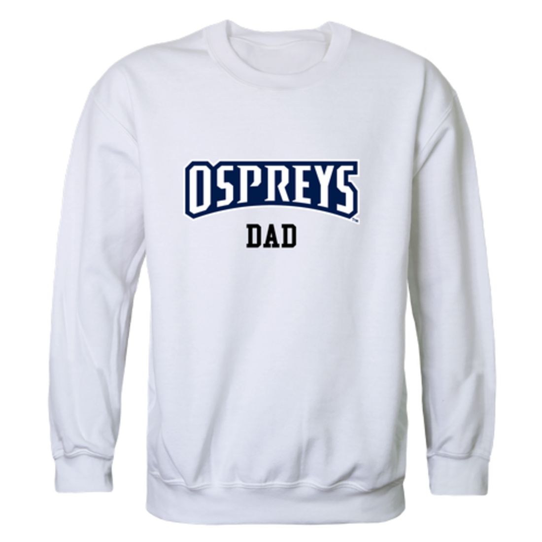 UNF University of North Florida Osprey Dad Fleece Crewneck Pullover Sweatshirt Heather Grey-Campus-Wardrobe