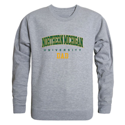 NMU Northern Michigan University Wildcats Dad Fleece Crewneck Pullover Sweatshirt Forest-Campus-Wardrobe