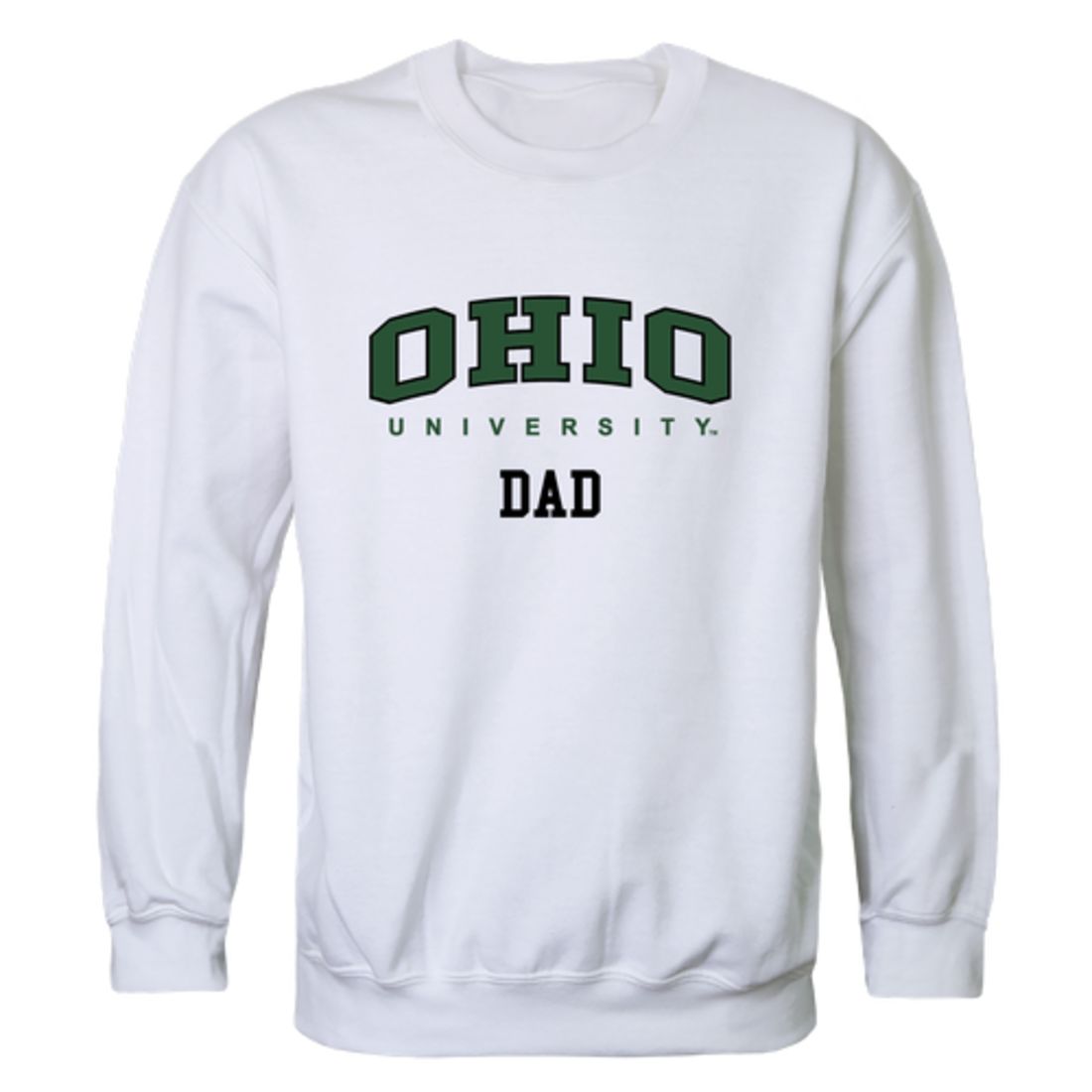 Ohio University Bobcats Dad Fleece Crewneck Pullover Sweatshirt Forest-Campus-Wardrobe