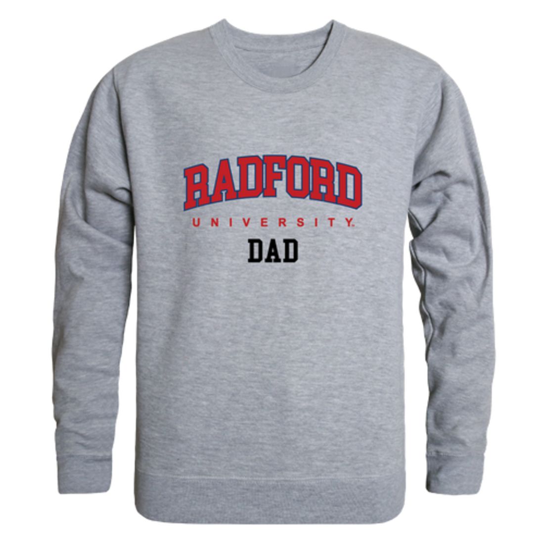 Radford University Highlanders Dad Fleece Crewneck Pullover Sweatshirt Heather Grey-Campus-Wardrobe