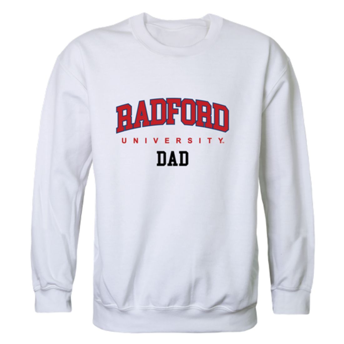 Radford University Highlanders Dad Fleece Crewneck Pullover Sweatshirt Heather Grey-Campus-Wardrobe