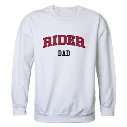 Rider University Broncs Dad Fleece Crewneck Pullover Sweatshirt Heather Charcoal-Campus-Wardrobe