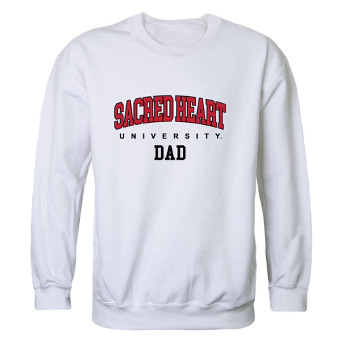 Sacred Heart University Pioneers Dad Fleece Crewneck Pullover Sweatshirt Heather Grey-Campus-Wardrobe