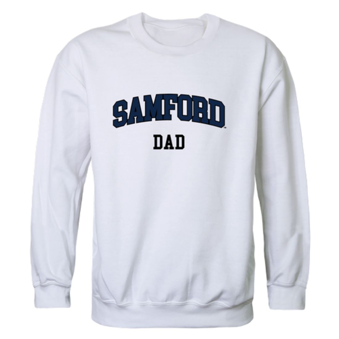 Samford University Bulldogs Dad Fleece Crewneck Pullover Sweatshirt Heather Grey-Campus-Wardrobe