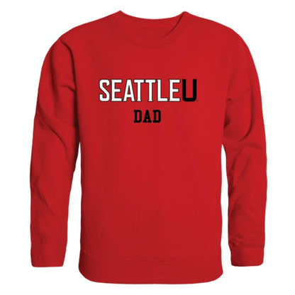 Seattle University Redhawks Dad Fleece Crewneck Pullover Sweatshirt Heather Grey-Campus-Wardrobe