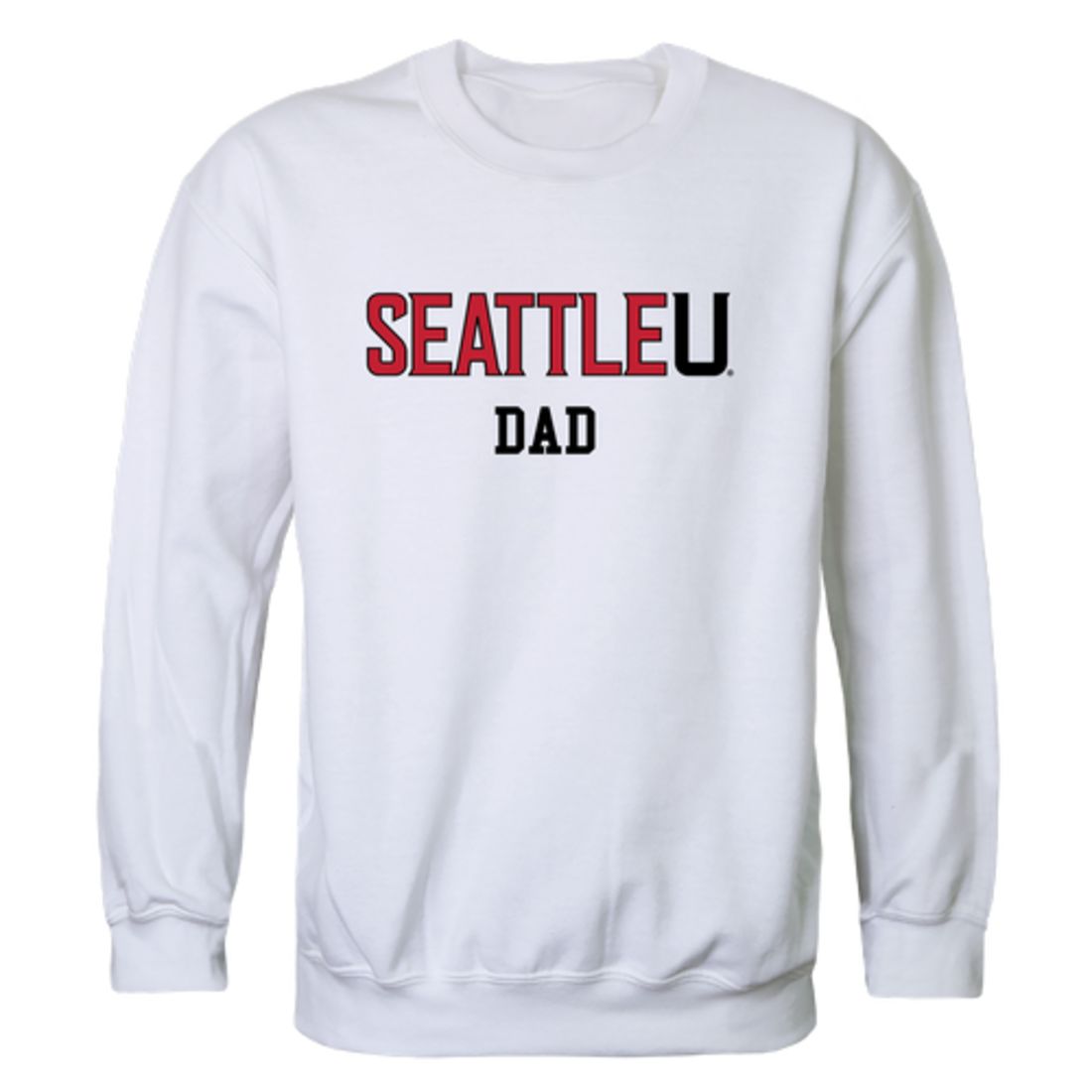 Seattle University Redhawks Dad Fleece Crewneck Pullover Sweatshirt Heather Grey-Campus-Wardrobe