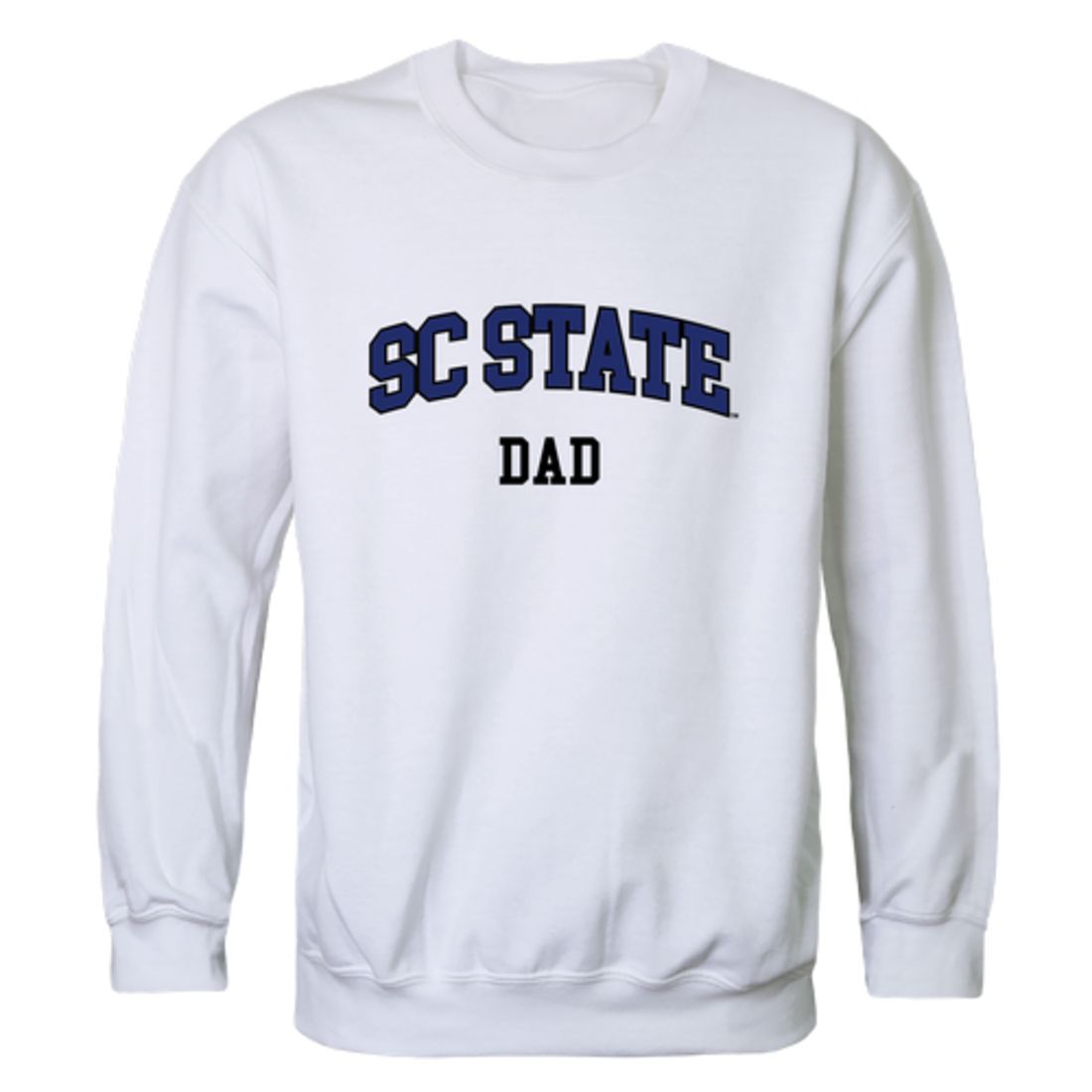 South Carolina State University Bulldogs Dad Fleece Crewneck Pullover Sweatshirt Heather Charcoal-Campus-Wardrobe