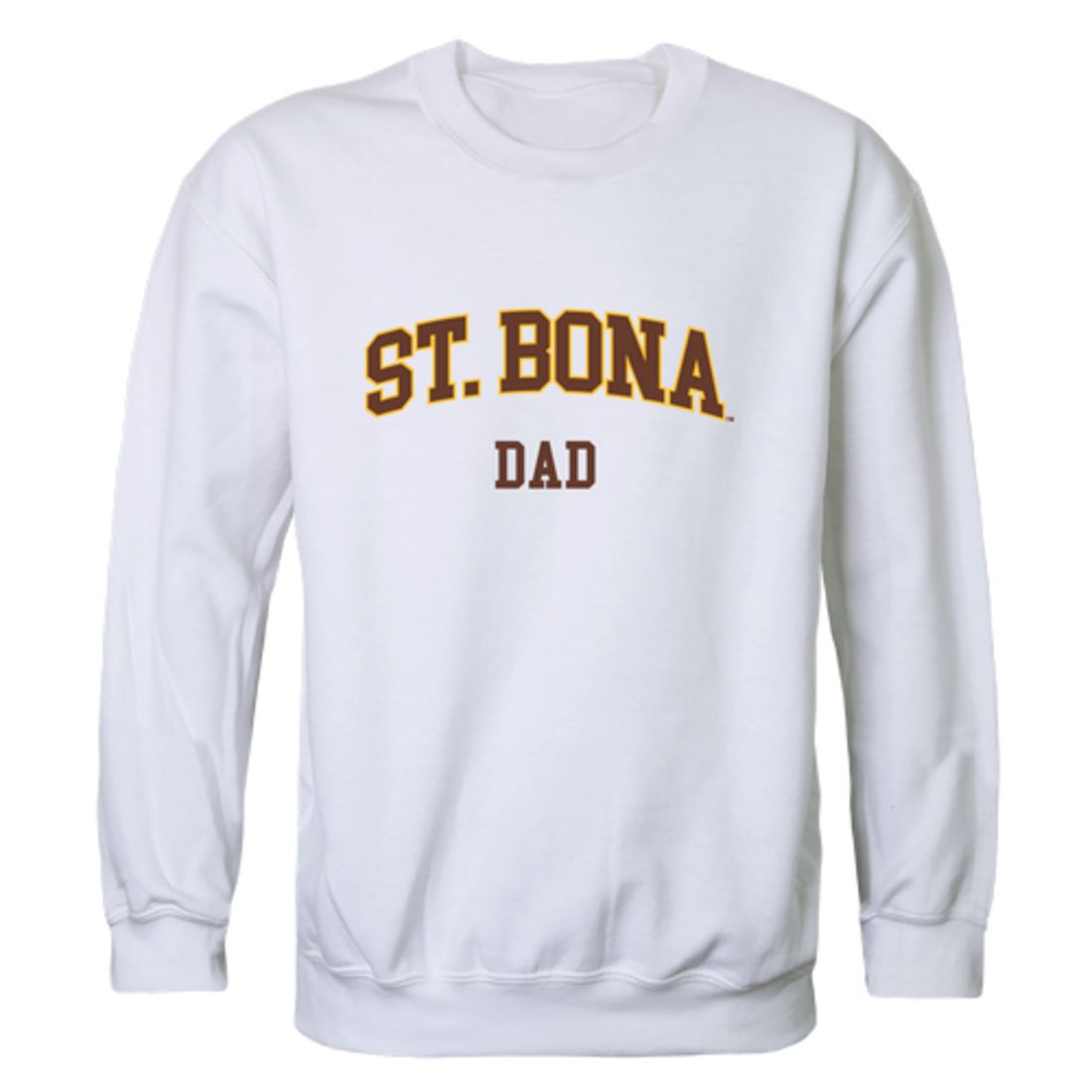 SBU St. Bonaventure University Bonnies Dad Fleece Crewneck Pullover Sweatshirt Heather Charcoal-Campus-Wardrobe
