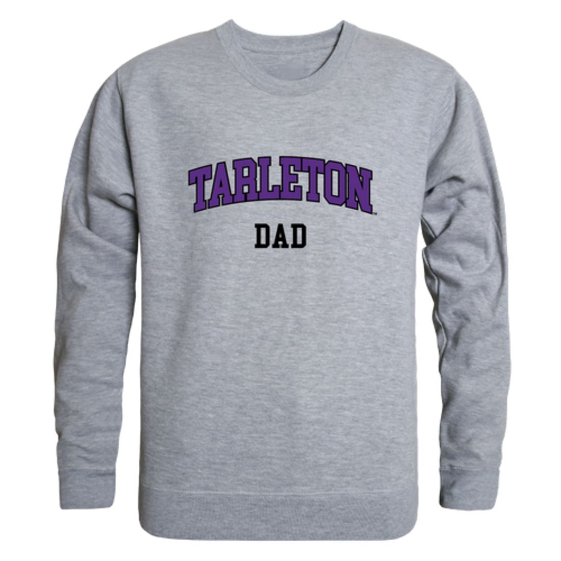 Tarleton State University Texans Dad Fleece Crewneck Pullover Sweatshirt Heather Charcoal-Campus-Wardrobe