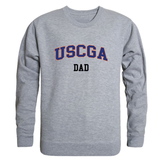 USCGA United States Coast Guard Academy Bears Dad Fleece Crewneck Pullover Sweatshirt Heather Grey-Campus-Wardrobe