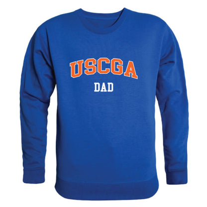 USCGA United States Coast Guard Academy Bears Dad Fleece Crewneck Pullover Sweatshirt Heather Grey-Campus-Wardrobe