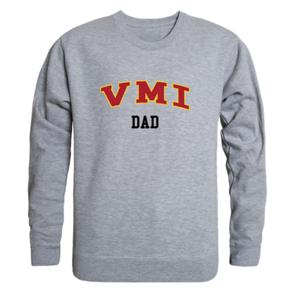 VMI Virginia Military Institute Keydets Dad Fleece Crewneck Pullover Sweatshirt Heather Grey-Campus-Wardrobe
