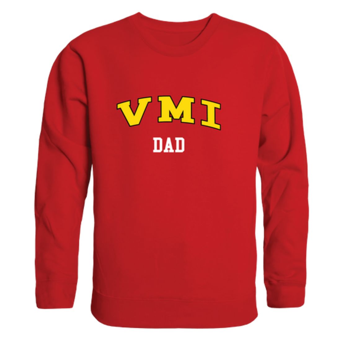 VMI Virginia Military Institute Keydets Dad Fleece Crewneck Pullover Sweatshirt Heather Grey-Campus-Wardrobe