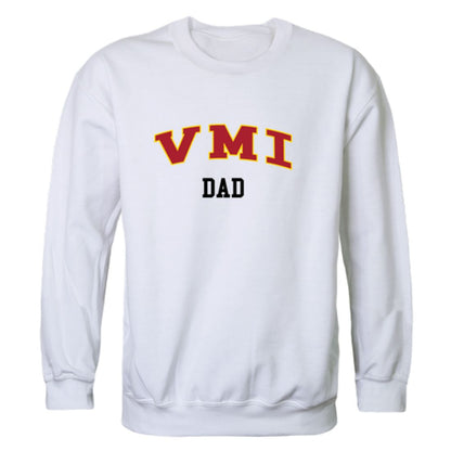 VMI Virginia Military Institute Keydets Dad Fleece Crewneck Pullover Sweatshirt Heather Grey-Campus-Wardrobe