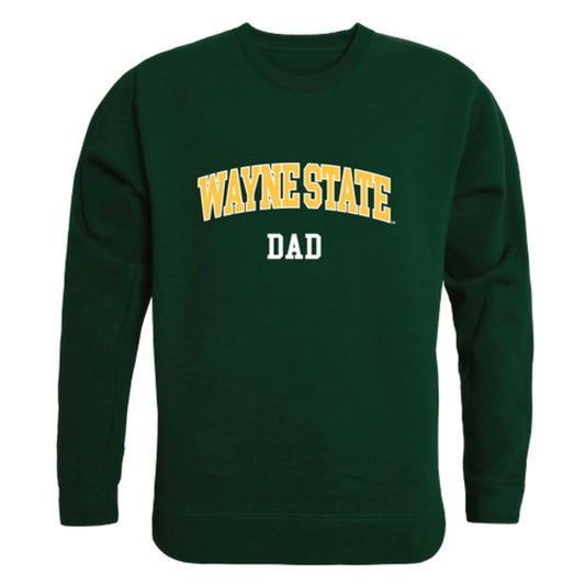 Wayne State University Warriors Warriors Dad Fleece Crewneck Pullover Sweatshirt Forest-Campus-Wardrobe