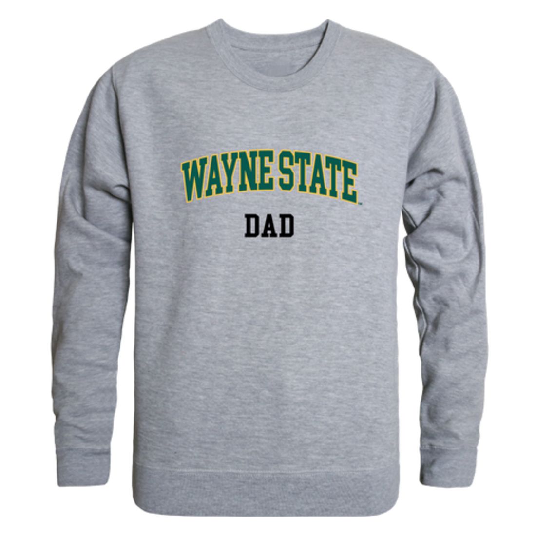 Wayne State University Warriors Warriors Dad Fleece Crewneck Pullover Sweatshirt Forest-Campus-Wardrobe