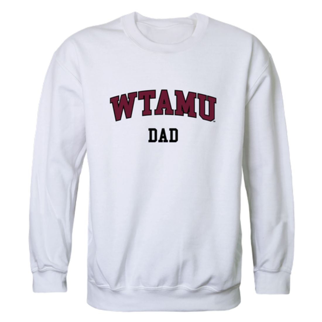 WTAMU West Texas A&M University Buffaloes Dad Fleece Crewneck Pullover Sweatshirt Heather Grey-Campus-Wardrobe