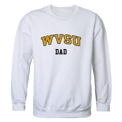 WVSU West Virginia State University Yellow Jackets Dad Fleece Crewneck Pullover Sweatshirt Black-Campus-Wardrobe