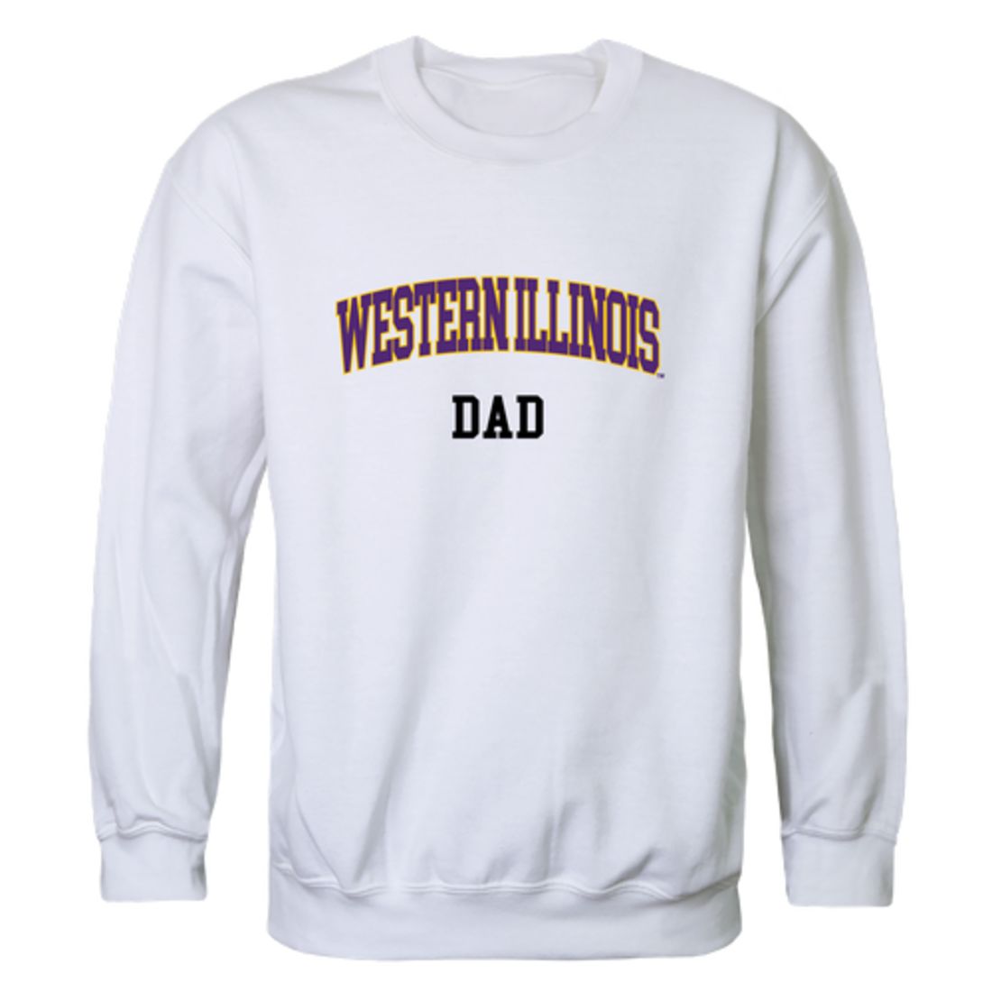 WIU Western Illinois University Leathernecks Dad Fleece Crewneck Pullover Sweatshirt Heather Charcoal-Campus-Wardrobe