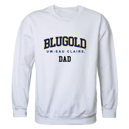 UWEC University of Wisconsin-Eau Claire Blugolds Dad Fleece Crewneck Pullover Sweatshirt Heather Grey-Campus-Wardrobe