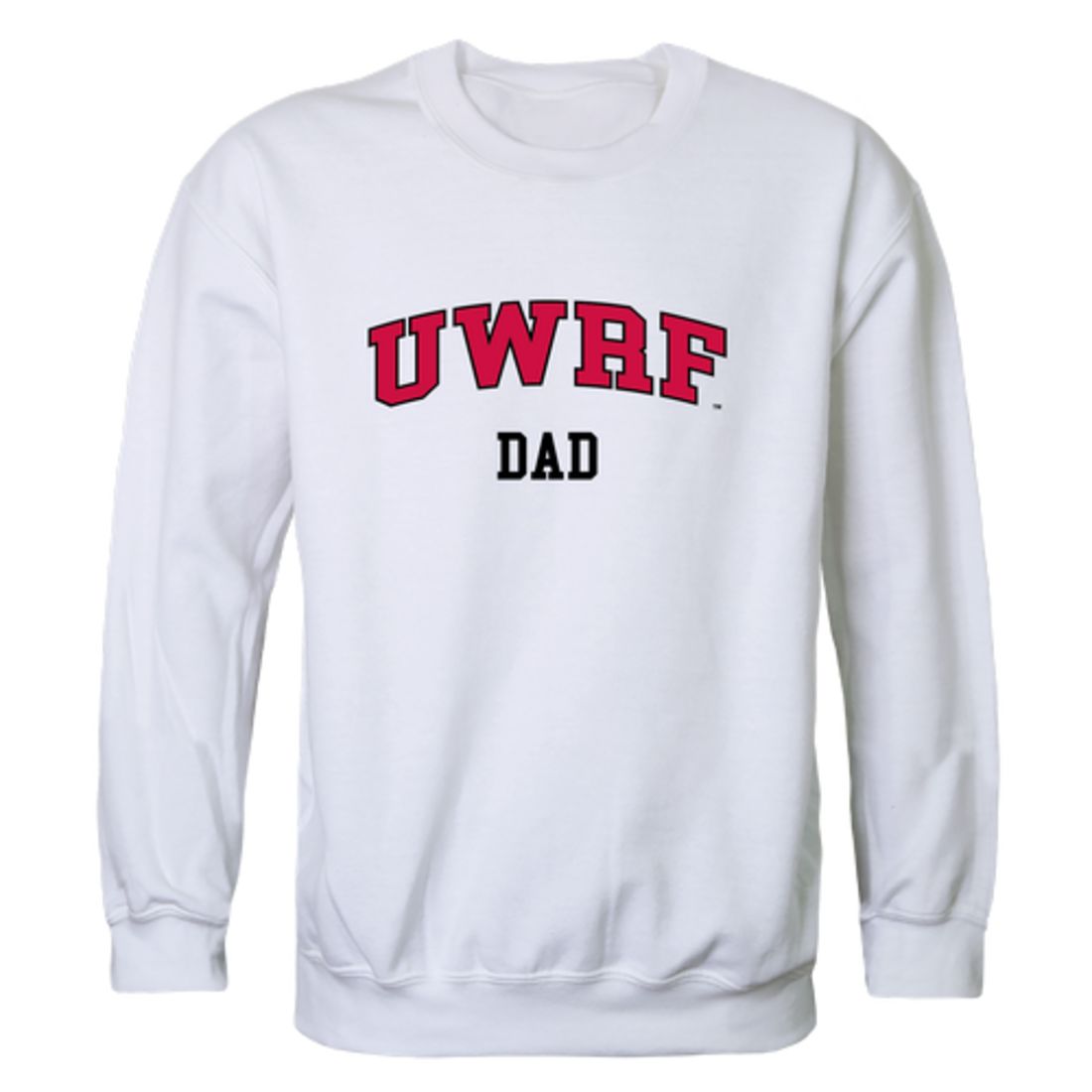 UWRF University of Wisconsin River Falls Falcons Dad Fleece Crewneck Pullover Sweatshirt Heather Grey-Campus-Wardrobe