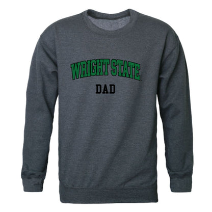 Wright State University Raiders Dad Fleece Crewneck Pullover Sweatshirt Heather Charcoal-Campus-Wardrobe