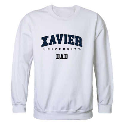 Xavier University Musketeers Dad Fleece Crewneck Pullover Sweatshirt Heather Grey-Campus-Wardrobe