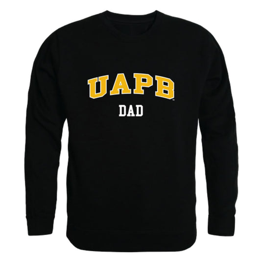 UAPB University of Arkansas Pine Bluff Golden Lions Dad Fleece Crewneck Pullover Sweatshirt Black-Campus-Wardrobe