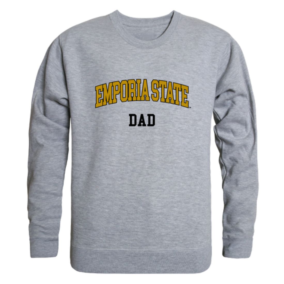 Emporia State University Hornets Dad Fleece Crewneck Pullover Sweatshirt Black-Campus-Wardrobe