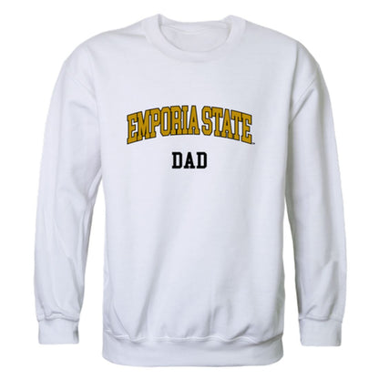 Emporia State University Hornets Dad Fleece Crewneck Pullover Sweatshirt Black-Campus-Wardrobe