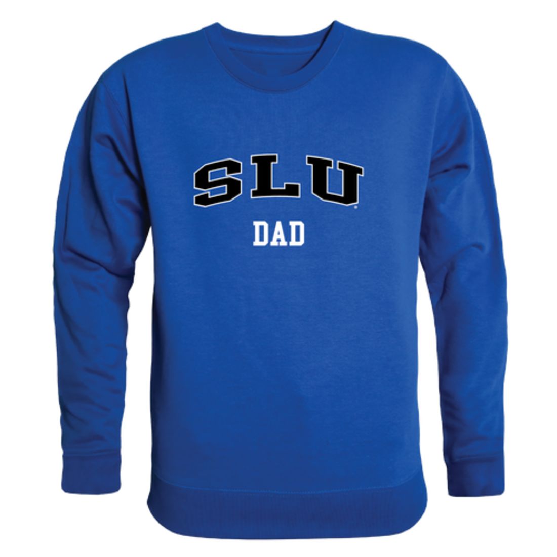 SLU Saint Louis University Billikens Dad Fleece Crewneck Pullover Sweatshirt Heather Grey-Campus-Wardrobe