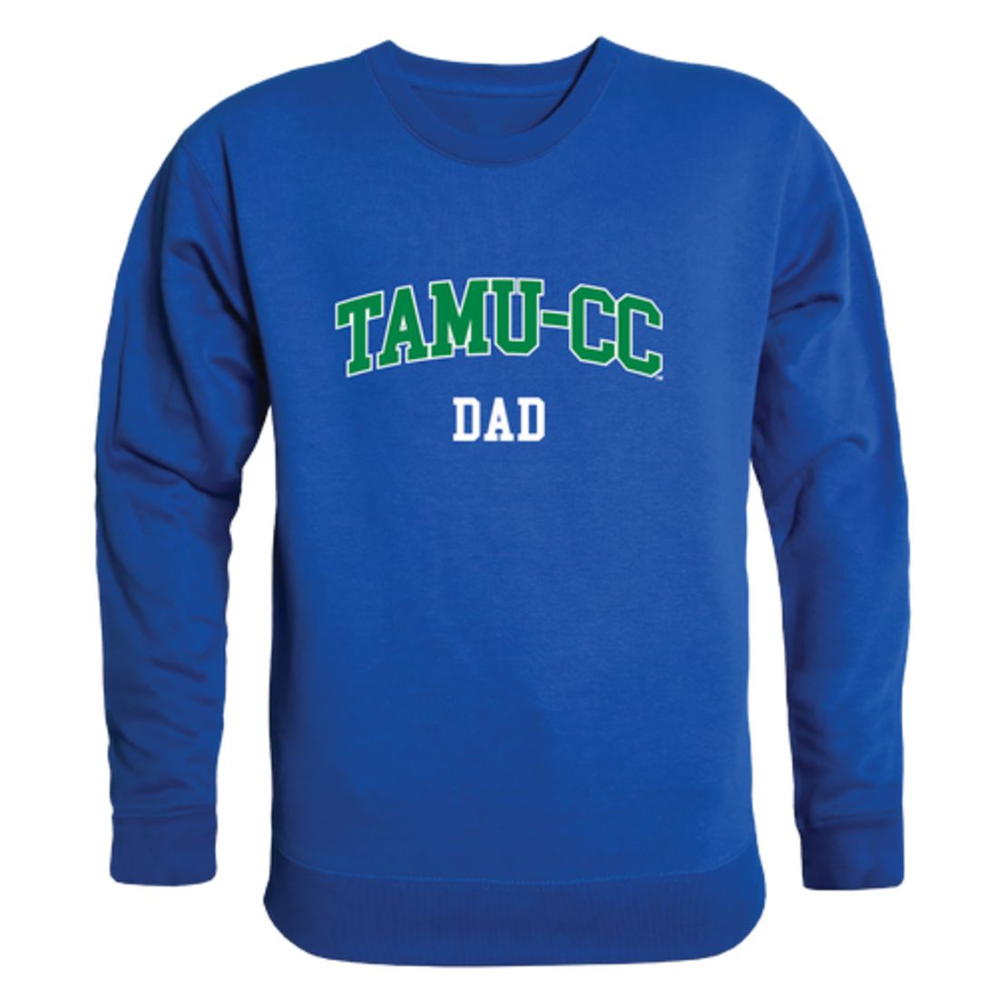 TAMUCC Texas A&M University Corpus Christi Islanders Dad Fleece Crewneck Pullover Sweatshirt Heather Grey-Campus-Wardrobe