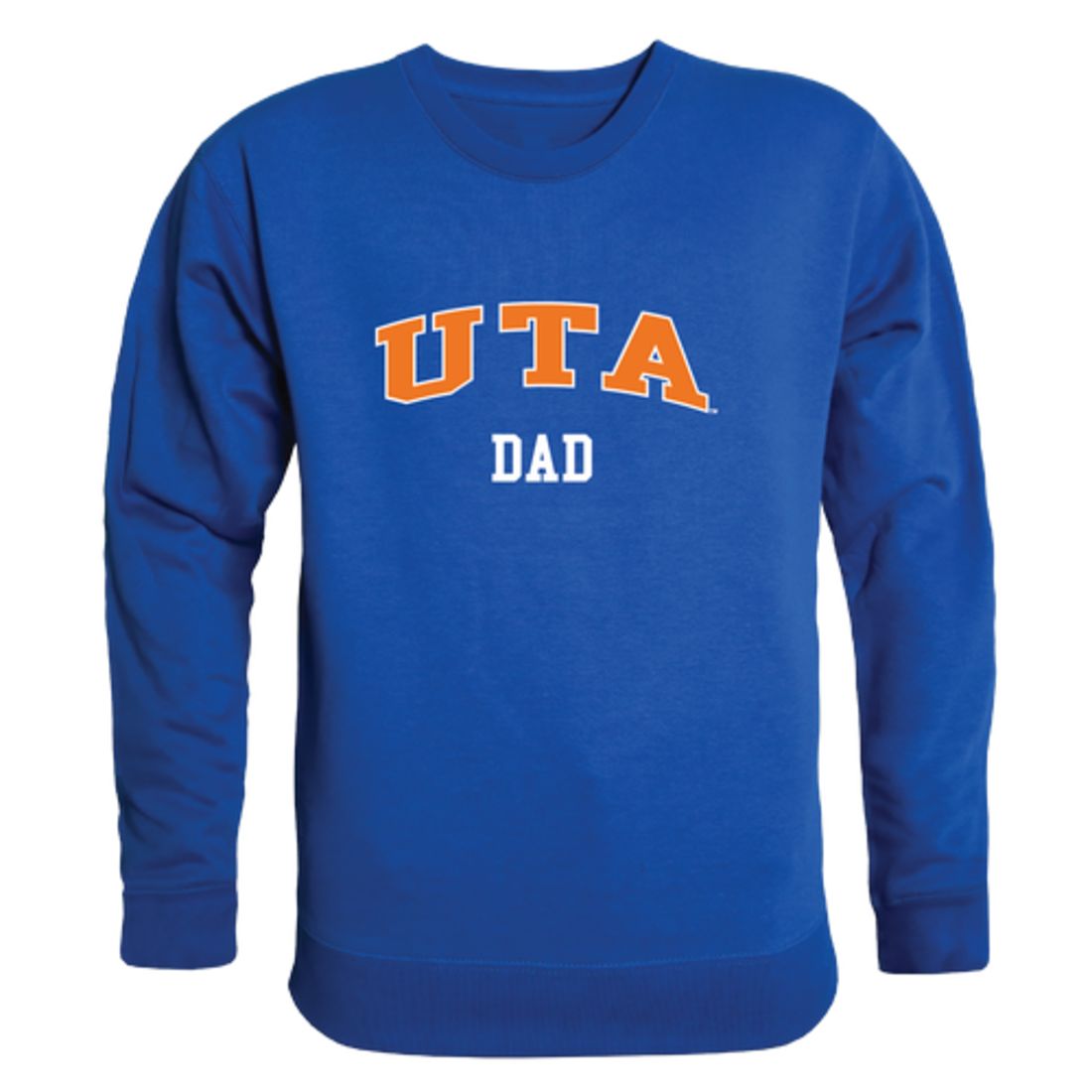 UTA University of Texas at Arlington Mavericks Dad Fleece Crewneck Pullover Sweatshirt Heather Grey-Campus-Wardrobe