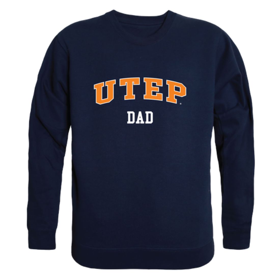 UTEP University of Texas at El Paso Miners Dad Fleece Crewneck Pullover Sweatshirt Heather Grey-Campus-Wardrobe