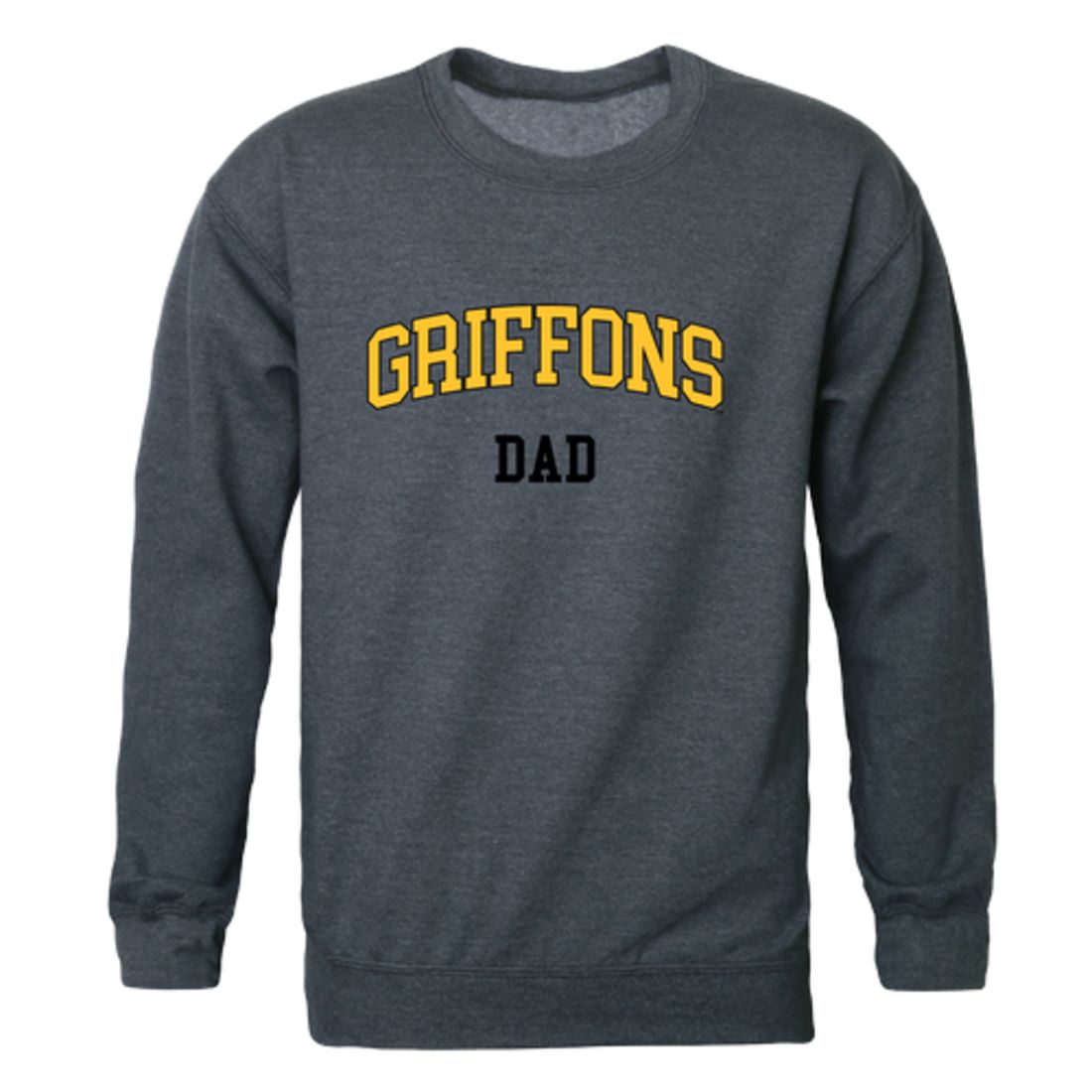 MWSU Missouri Western State University Griffons Dad Fleece Crewneck Pullover Sweatshirt Heather Charcoal-Campus-Wardrobe