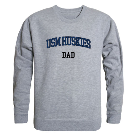University of Southern Maine Huskies Dad Fleece Crewneck Pullover Sweatshirt