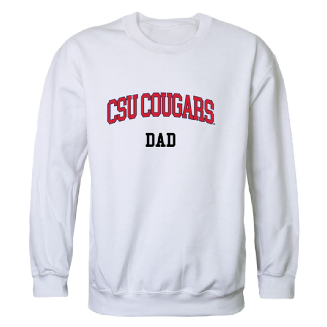 Columbus State University Cougars Dad Fleece Crewneck Pullover Sweatshirt