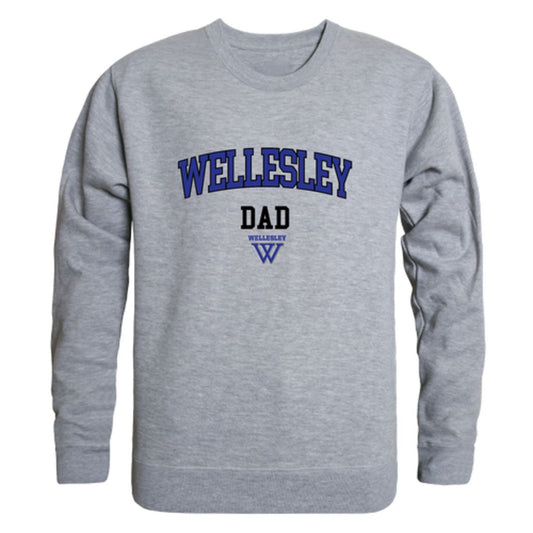 Wellesley College Blue Dad Fleece Crewneck Pullover Sweatshirt