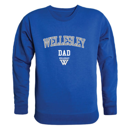 Wellesley College Blue Dad Fleece Crewneck Pullover Sweatshirt