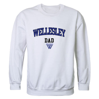 Wellesley College Blue Dad Fleece Crewneck Pullover Sweatshirt