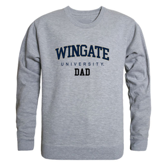 Wingate University Bulldogs Dad Fleece Crewneck Pullover Sweatshirt