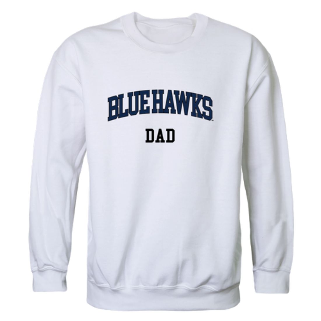 Dickinson State University Blue Hawks Dad Fleece Crewneck Pullover Sweatshirt