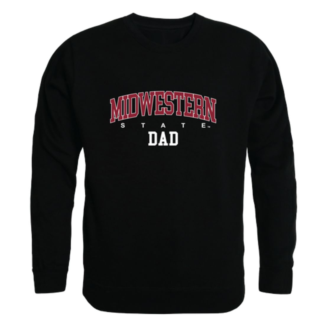 Midwestern State University Mustangs Dad Fleece Crewneck Pullover Sweatshirt