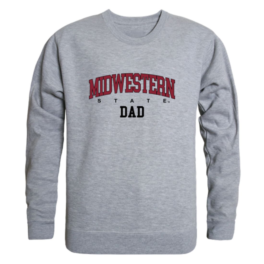 Midwestern State University Mustangs Dad Fleece Crewneck Pullover Sweatshirt