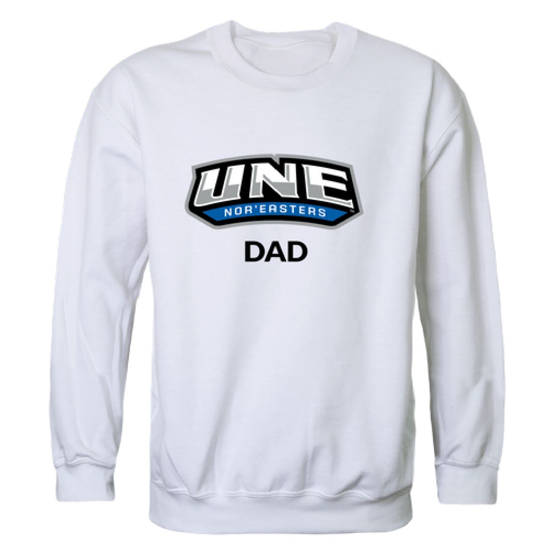 University of New England Nor'easters Dad Fleece Crewneck Pullover Sweatshirt