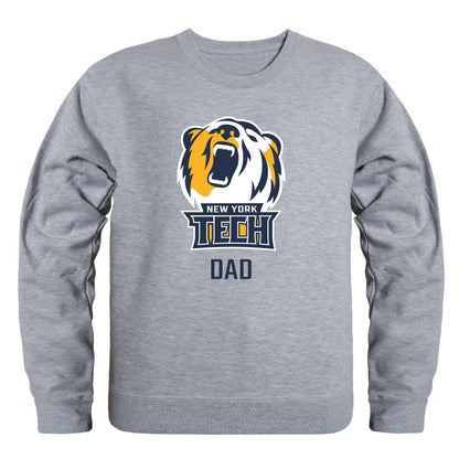 New York Institute of Technology Bears Dad Fleece Crewneck Pullover Sweatshirt