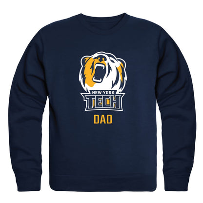 New York Institute of Technology Bears Dad Fleece Crewneck Pullover Sweatshirt