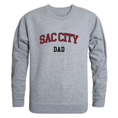 Sacramento City College Panthers Dad Fleece Crewneck Pullover Sweatshirt