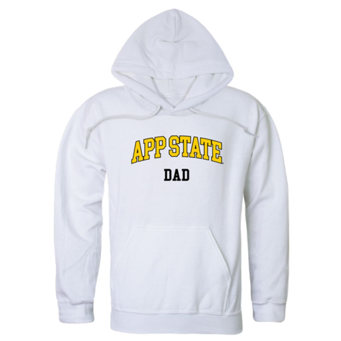 Appalachian App State University Mountaineers Dad Fleece Hoodie Sweatshirts Black-Campus-Wardrobe