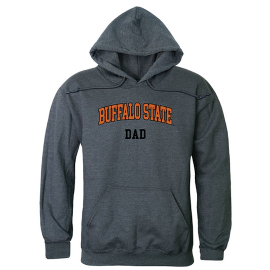 SUNY Buffalo State College Bengals Dad Fleece Hoodie Sweatshirts Heather Charcoal-Campus-Wardrobe